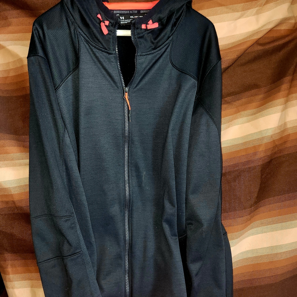 Under Armour Black and Red ColdGear Hoodie